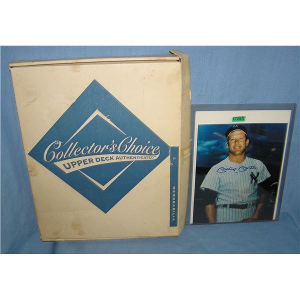 Mickey Mantle autographed color photo