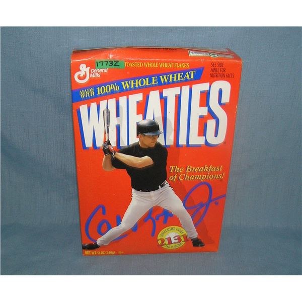 Cal Ripken All Star Baseball player endorsed wheaties box