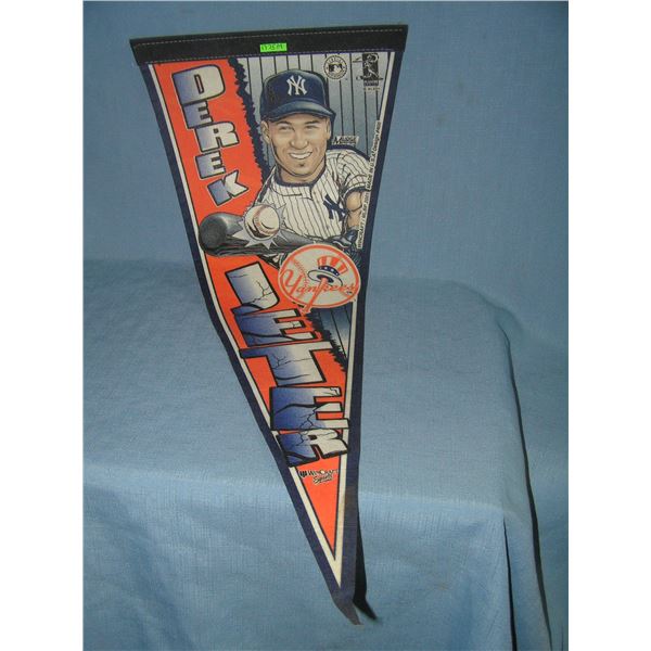 Derek Jeter and the NY Yankees felt pennant