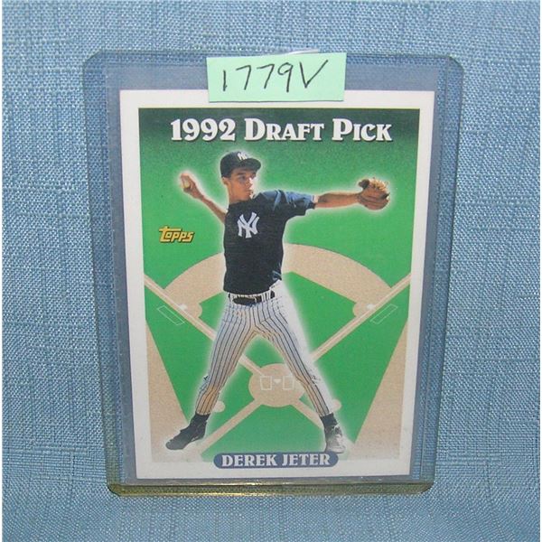 Derek Jeter Topps rookie baseball card