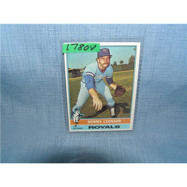 Dennis Leonard 1976 Topps baseball card