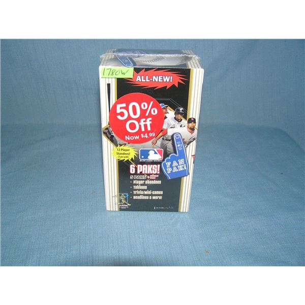 Factory sealed box of unopened baseball cards