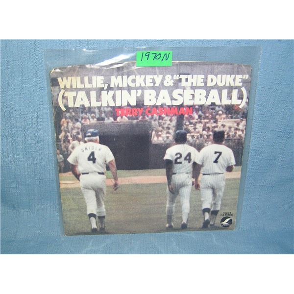 Willie, Mickey and the Duke Talkin' baseball record