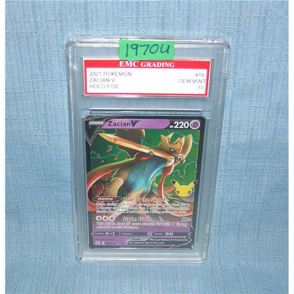 Pokemon Zacian V holofoil graded gem mint 10 collector's card