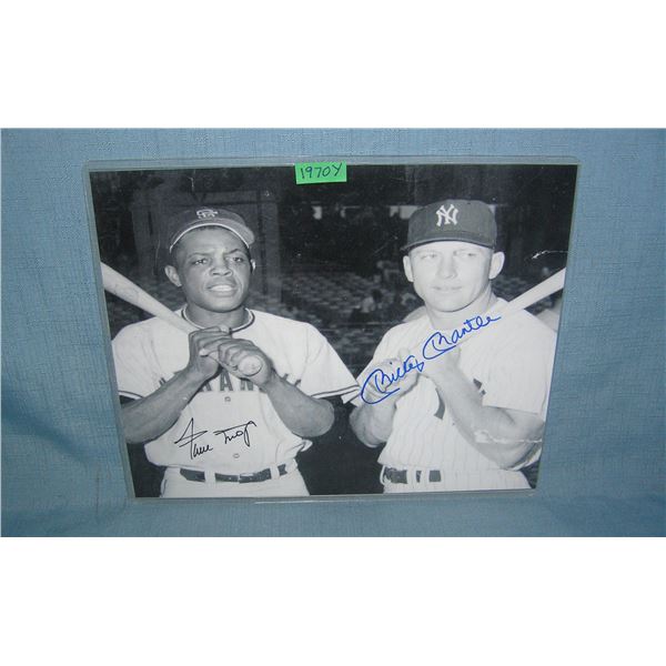 Autographed Mickey Mantle 8 by 10 photo