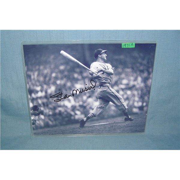 Stan Musial autographed 8 by 10 photo