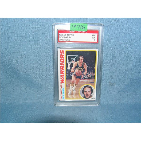 Rick Barry graded excellent 5 basketball card