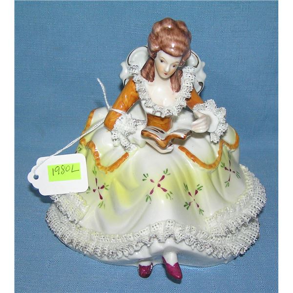Hand painted Victorian style figure of a woman