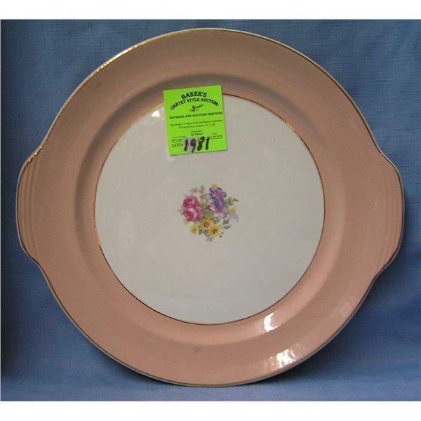 Floral decorated serving platter