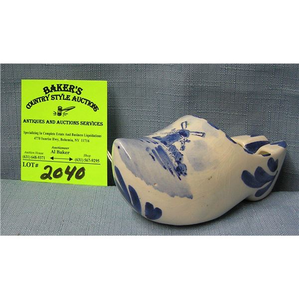 Vintage Dutch Delftware shoe