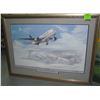Image 1 : Contnental Airlines vintage print titled On Approach