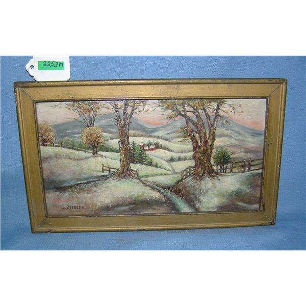 Antique landscape painting by L. Ziegler