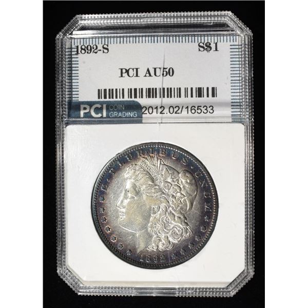 1892-S MORGAN DOLLAR AU