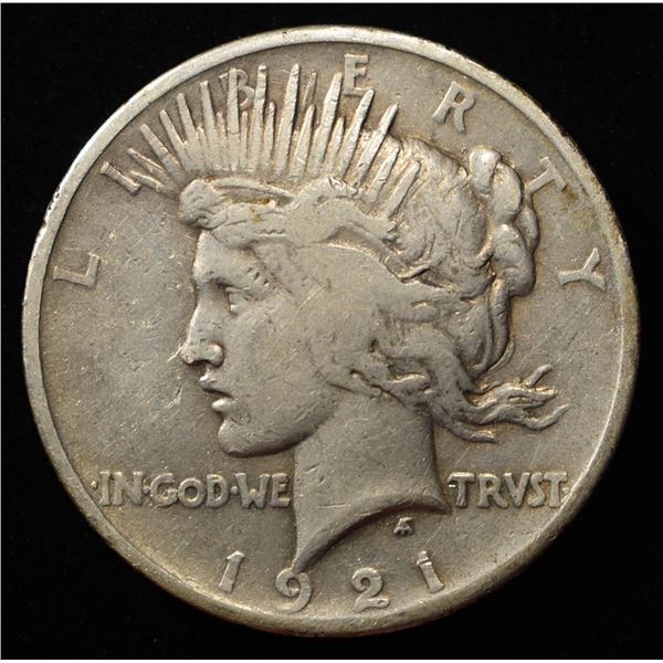 1921 PEACE DOLLAR VF