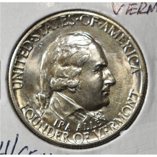 1927 VERMONT HALF DOLLAR CH/GEM BU