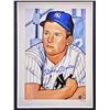 Image 2 : LTD EDITION SIGNED AND FRAMED MICKEY MANTLE 1951 BOWMAN LITHO (BECKETT COA) 20 X 24