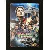 Image 1 : MICHAEL J FOX AND CHRISTOPGHER LLOYD SIGNED TIN SIGN WWOC COA