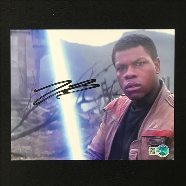 JOHN BOYEGA SIGNED STAR WARS 8 X 10 (WWOC COA)