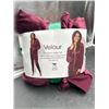 Image 2 : Hooded Velour Jogger Set XL in Burgundy Color