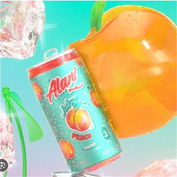 Alani Nu Juicy Peach Energy Drink, 12 Pack, 355 mL Cans