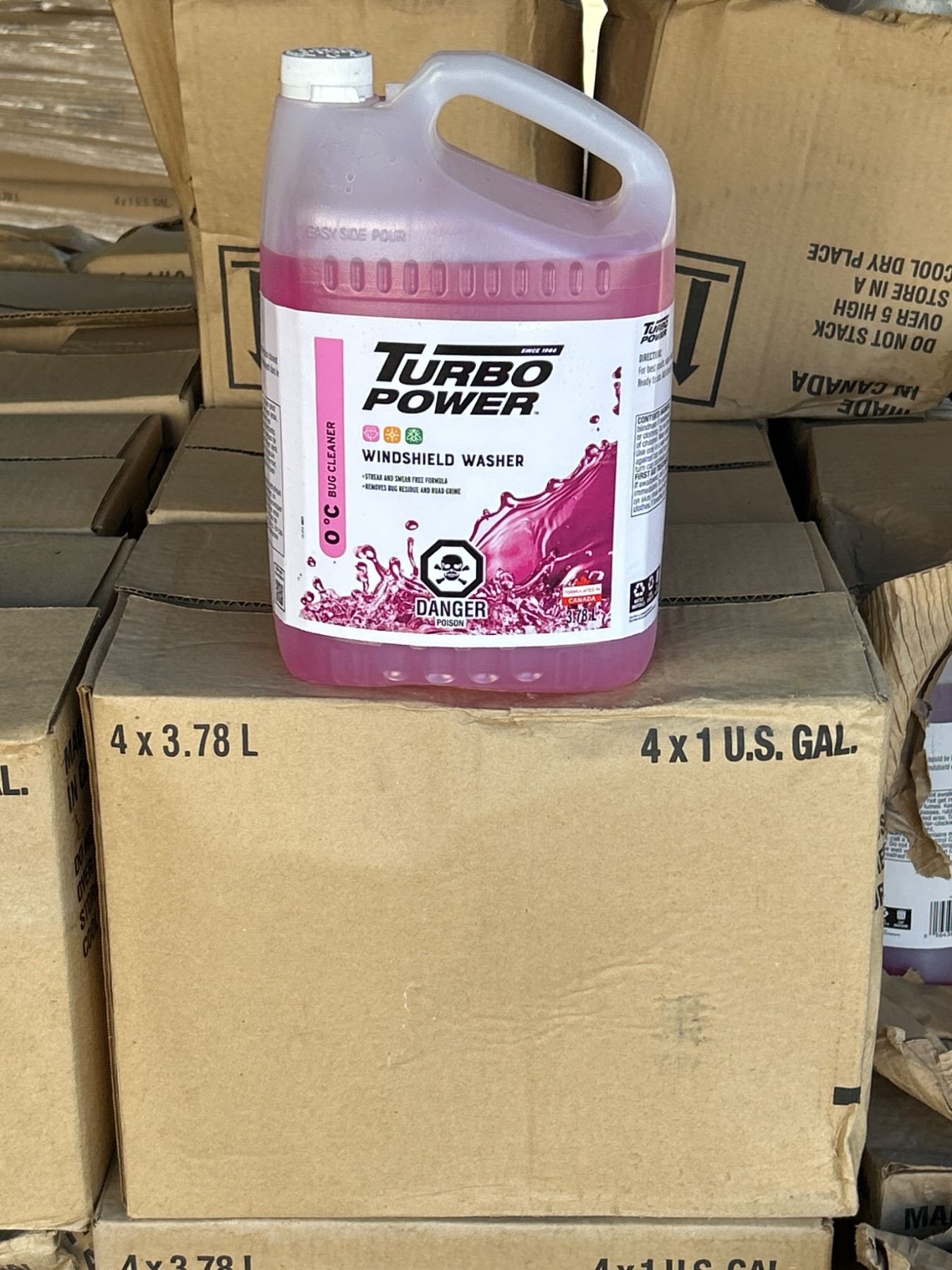Bug Washer Turbo Power 0°C Bug Windshield Washer CASE 4 x 3.78L
