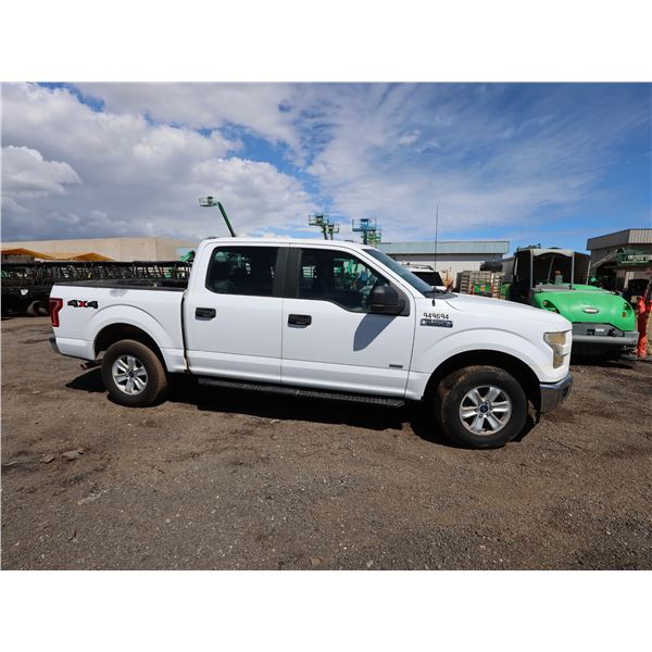(949694) 2016 Ford F150 XL, 4WD, Lic. 557TWY, 102835 Miles (Starts & Runs, Needs Repair)