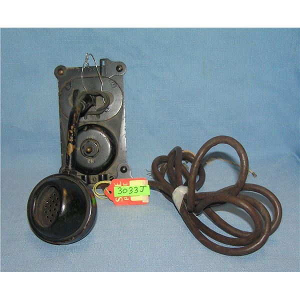 Early wall mount telephone early 1900's