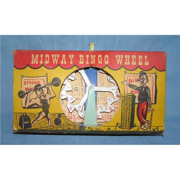 Carnival themed Midway Bingo wheel toy