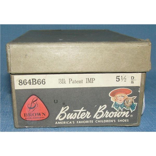 Vintage Buster Brown advertising shoe box