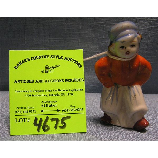 Vintage hand painted sailor boy figure