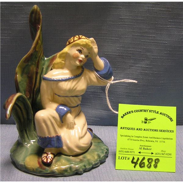 Hand painted porcelain goddess figurine