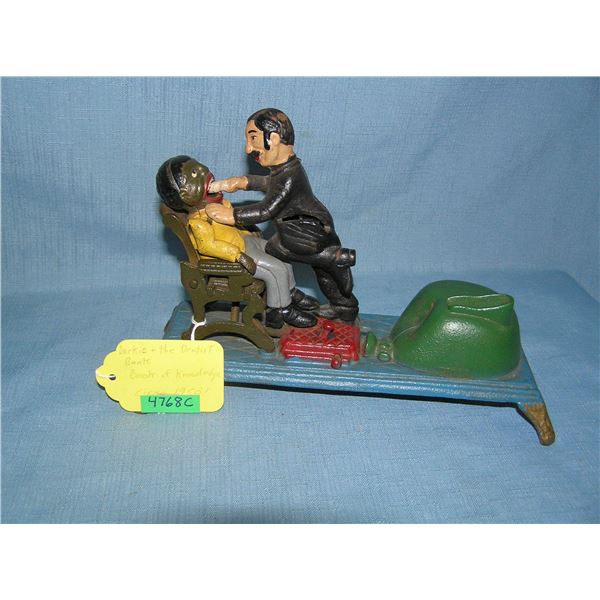 Dentist Bank cast iron mechanical bank circa 1950s