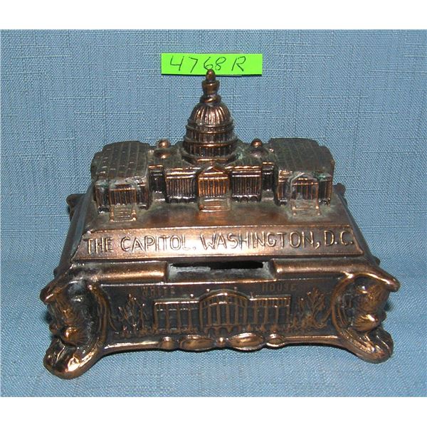 The Capitol of Washington DC cast metal savings bank