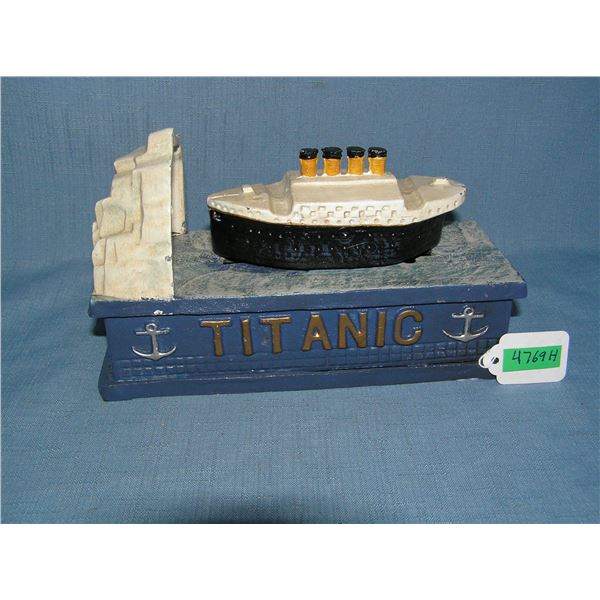 The Titanic cast iron mechanical bank