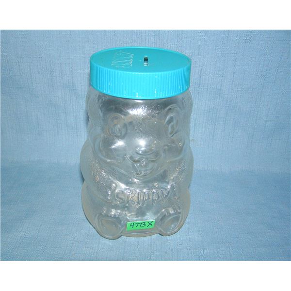 Skippy peanut butter advertising promotional bear bank