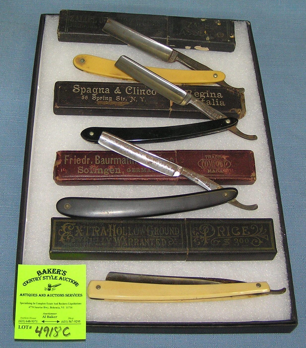 Vintage Razor Collection Collection of antique straight razors