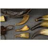 Image 8 : WESTERN POWDER HORNS AND LEATHER POUCH