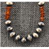 Image 2 : SILVER AND AMBER BEAD NECKLACE