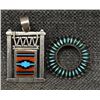 Image 1 : ZUNI PIN AND NAVAJO PENDANT (RICHARD AND RITA BEGAY)