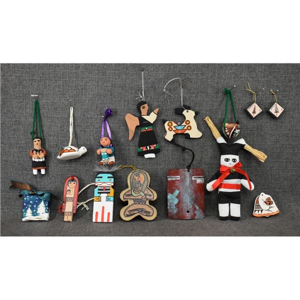 FOURTEEN PUEBLO CHRISTMAS ORNAMENTS