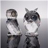 Image 2 : 2pc Swarovski Crystal Figurines, Owl and Owlet