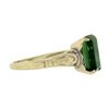 Image 5 : Vintage 10K Yellow Gold 2.64 ctw Emerald Cut Green Tourmaline Solitaire Band Rin