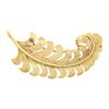 Image 1 : Vintage 14K Yellow Gold Detailed Textured Finish Large Feather Brooch Pin