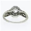 Image 7 : Antique Art Deco 18k Gold GIA 0.94 ctw European Diamond Filigree Engagement Ring
