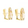 Image 4 : 14K Yellow Gold 11mm Mabe Pearl & Dual Channel Diamond Circle Button Earrings