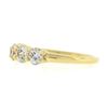 Image 6 : 18k Yellow Gold 1.22 ctw Round Ideal Low Profile Diamond 5 Stone Stack Band Ring