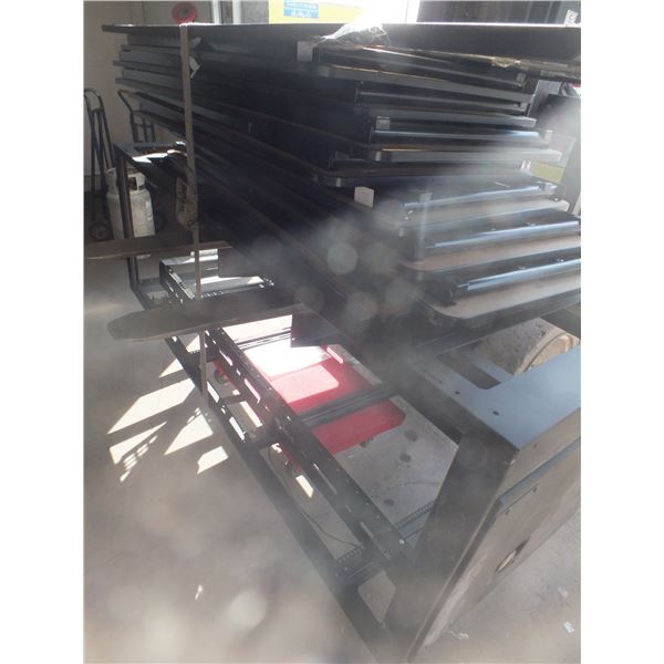 Server Rack & 8 Folding Wooden Tables