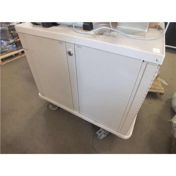 Double Sided Storage Cart On Wheels w/ Keys