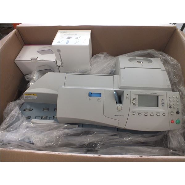 Pitney Bowes Postage mailing System w/ Small Cart On Wheels