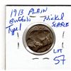 Image 2 : 57.  1913 PLAIN SCARCE TYPE 1 RAISED MOUND BUFFALO NICKEL